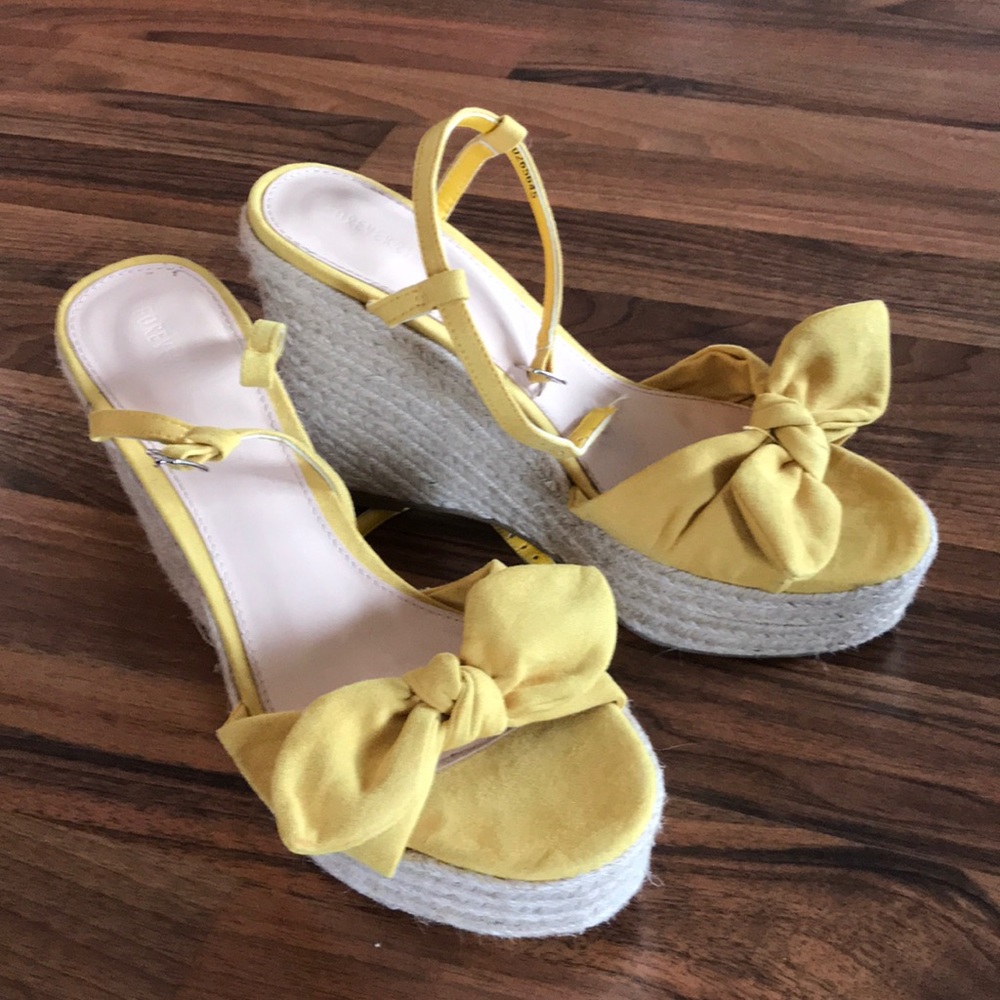 Forever 21 Yellow Wedges